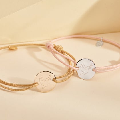 My Little Pulsera Personalizada bano de oro amarillo plata de ley merci maman