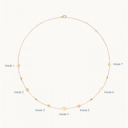 Collier Pastille Initiale personnalisé