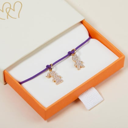 Personalised Pavé Crystal Family Bracelet Gold Plated Merci Maman