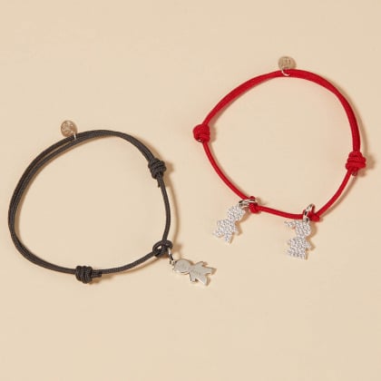 Personalised Pavé Crystal Family Bracelet Gold Plated Merci Maman