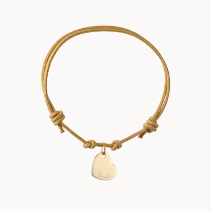 Bracciale personalizzato Cuore con nome in oro 9 carati merci maman