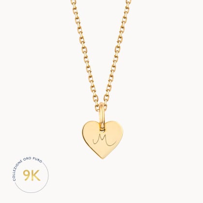 Collana Mini Cuore personalizzata in oro 9 carati merci maman