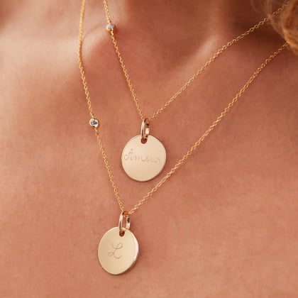 Personalisiertes Geburtsstein Halskettchen vergoldet Blauer Topas merci maman