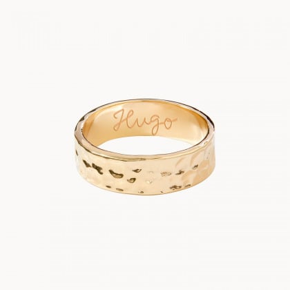 Anello personalizzato martellato