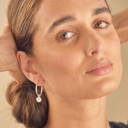 Personalised Disc Hoop Earrings