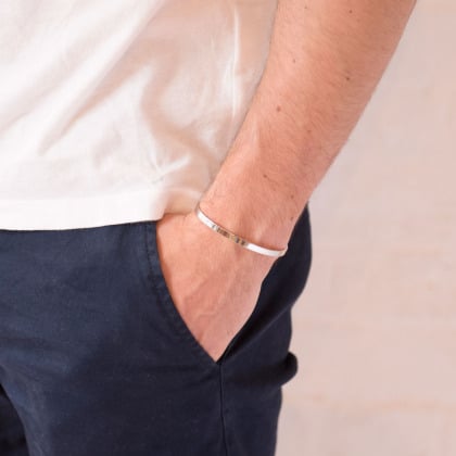 Jonc ouvert personnalisé pour homme