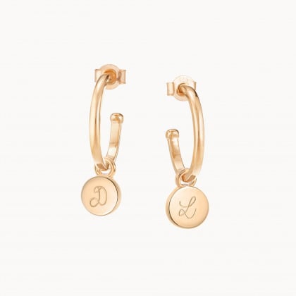 Personalised Disc Hoop Earrings