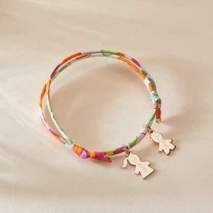 Personalised Mini Family Liberty Bracelet gold plated merci maman