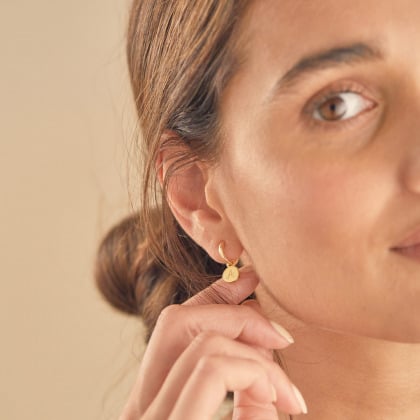 Personalised Disc Hoop Earrings