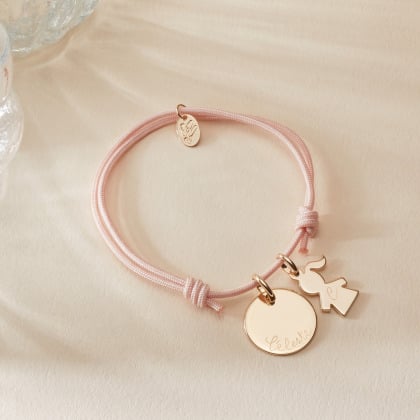 Create your Personalised Charm Bracelet gold plated merci maman