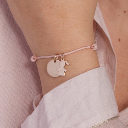 Personalised Mummy Bracelet rose gold plated merci maman
