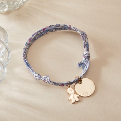 Personalised Mummy Liberty Bracelet gold plated merci maman