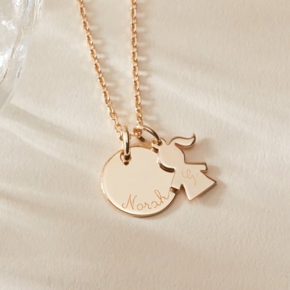 personalised mummy necklace gold plated merci maman
