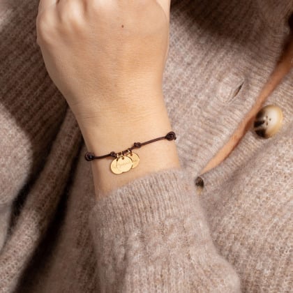 bracelet personnalisé prénoms plaqué or merci maman