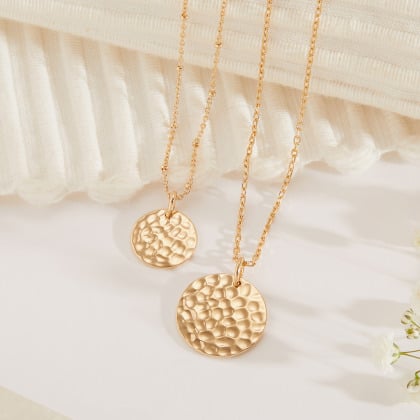Collier Petit Disque Martelé personnalisé