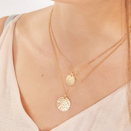 Collier Petit Disque Martelé personnalisé