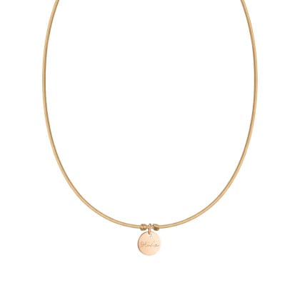 Personalised Name Cord Choker Necklace Merci Maman