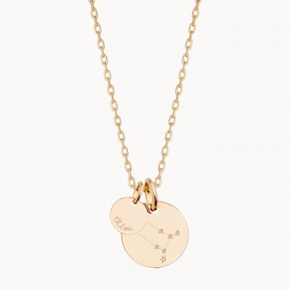 Personalised Constellation Necklace gold plated merci maman