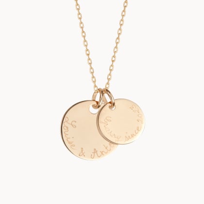 Personalised Grandmother Necklace gold plated merci maman