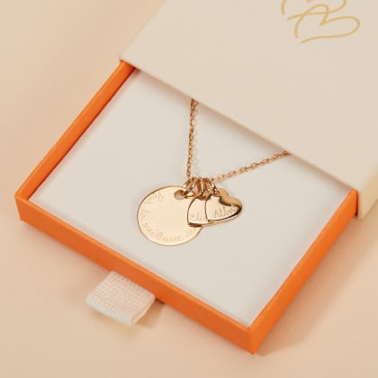 Personalised Grandmother Necklace gold plated merci maman