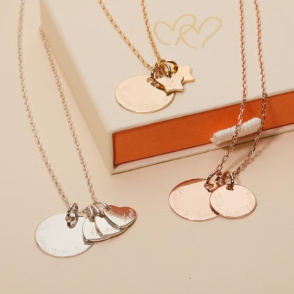 Personalised Grandmother Necklace gold plated merci maman