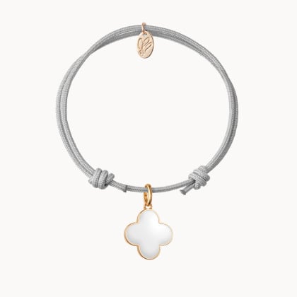 Personalised Enamel Clover Cross Bracelet gold plated merci maman