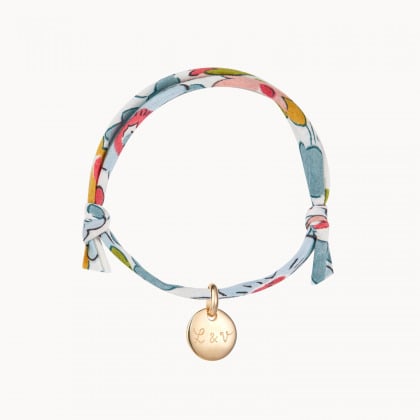 Personalised Mini Charm Liberty Bracelet gold plated merci maman