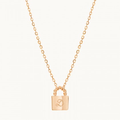 Collier Cadenas personnalisé plaqué or merci maman