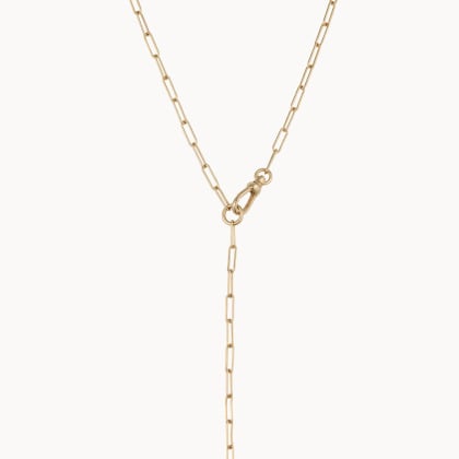 Personalised Lariat Necklace gold plated merci maman