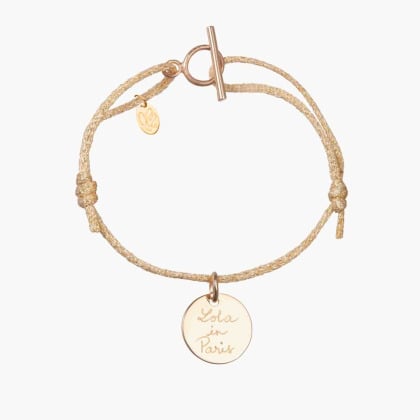 Pulsera personalizada Champion baño de oro merci maman