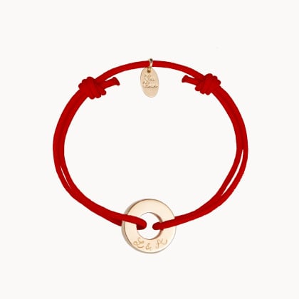 Bijoux pour couple - Bracelet personnalisé Unity plaqué or merci maman