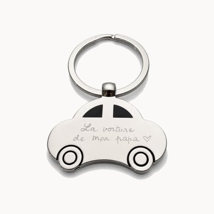 Llavero personalizado Coche de acero  Merci Maman
