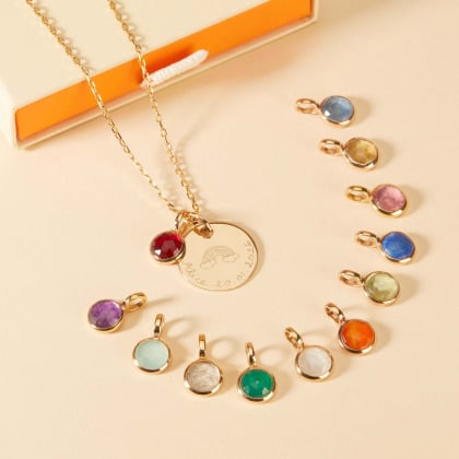 Personalised Rainbow Baby Necklace Merci Maman