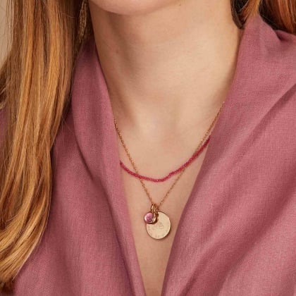 Personalised Rainbow Baby Necklace Merci Maman