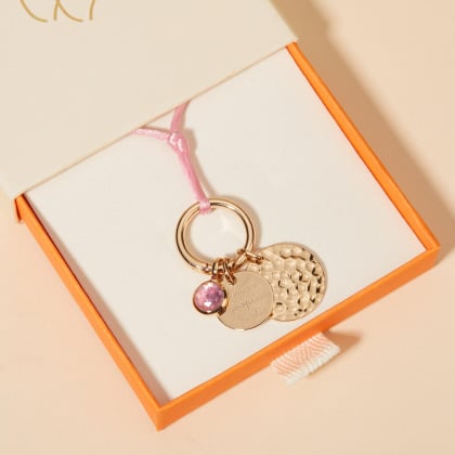 Collana di raso personalizzata con Charm e Chiusura Grande Rotonda merci maman