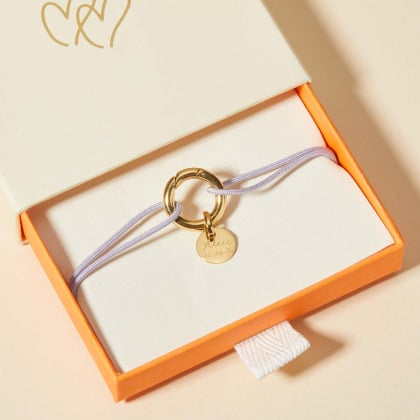 Personalised Round Lucky Charm Stainless Steel Braid Bracelet merci maman