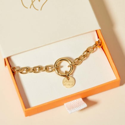 Personnalised Round Lucky Charm Stainless Steel Necklace merci maman