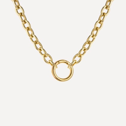 Personnalised Round Lucky Charm Stainless Steel Necklace merci maman