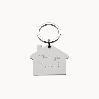 Personalised School Teacher Keyring in Stainless Steel