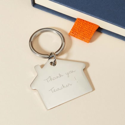 Personalised School Teacher Keyring in Stainless Steel