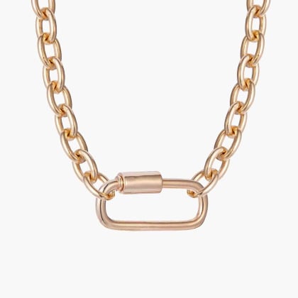 Personalised Lucky Charm Name Necklace gold plated merci maman