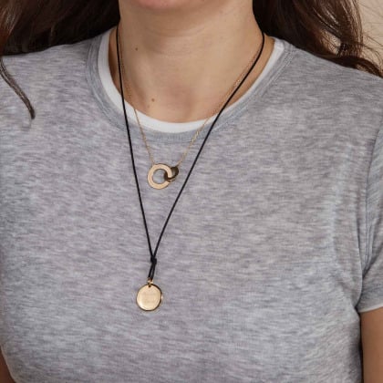 Collar personalizado con medalla y cordón Merci Maman