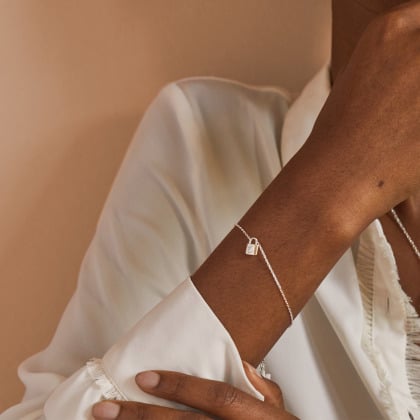 Bracelet Cadenas personnalisé argent merci maman