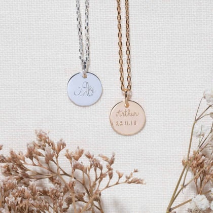 Personalised Small Floral Alphabet Necklace