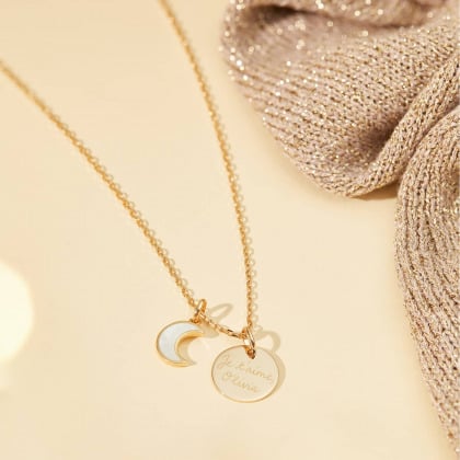 Personalised Small Mother of Pearl Necklace