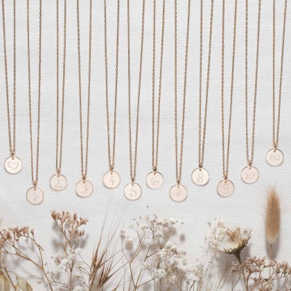 Personalised Small Floral Alphabet Necklace