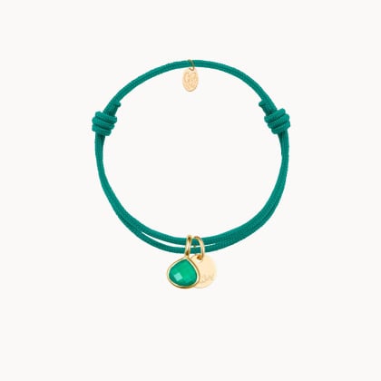 Personalised Small Gemstone Bracelet merci maman