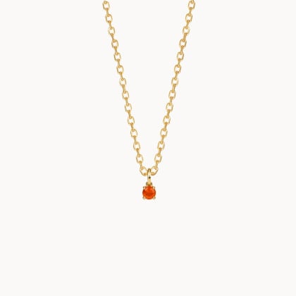 Collana con Cristallo Solitario  pietra di nascita | Merci Maman
