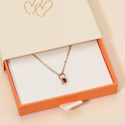Collana con Cristallo Solitario pietra di nascita | Merci Maman