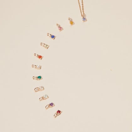 Collana con Cristallo Solitario pietra di nascita | Merci Maman